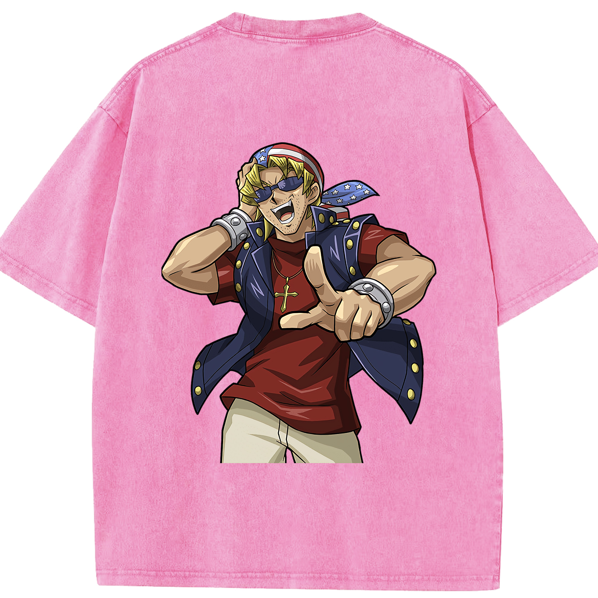 （画像用） 遊☆戯☆王 Yu-Gi-Oh! 綿100% ヴィンテージ風 半袖Tシャツ（背面プリント）